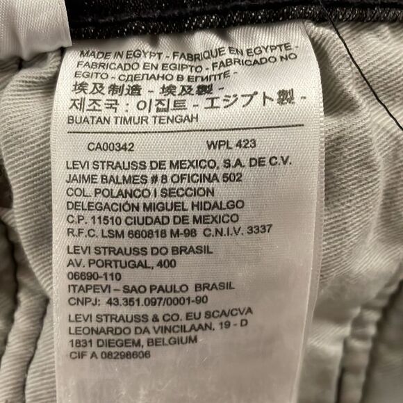 LEVI’S ~ Big E Reproduction ~ 512 Black Denim ~ size 36/34 ~ leather patch - Picture 10 of 12